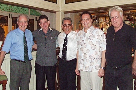 (L to R) Dr Iain Corness, Dr. William van Ewijk, Louis Noll, Dr Olivier Meyer, and Dr. Philippe Seur - four doctors and an excellent host gather for the first time in Pattaya.